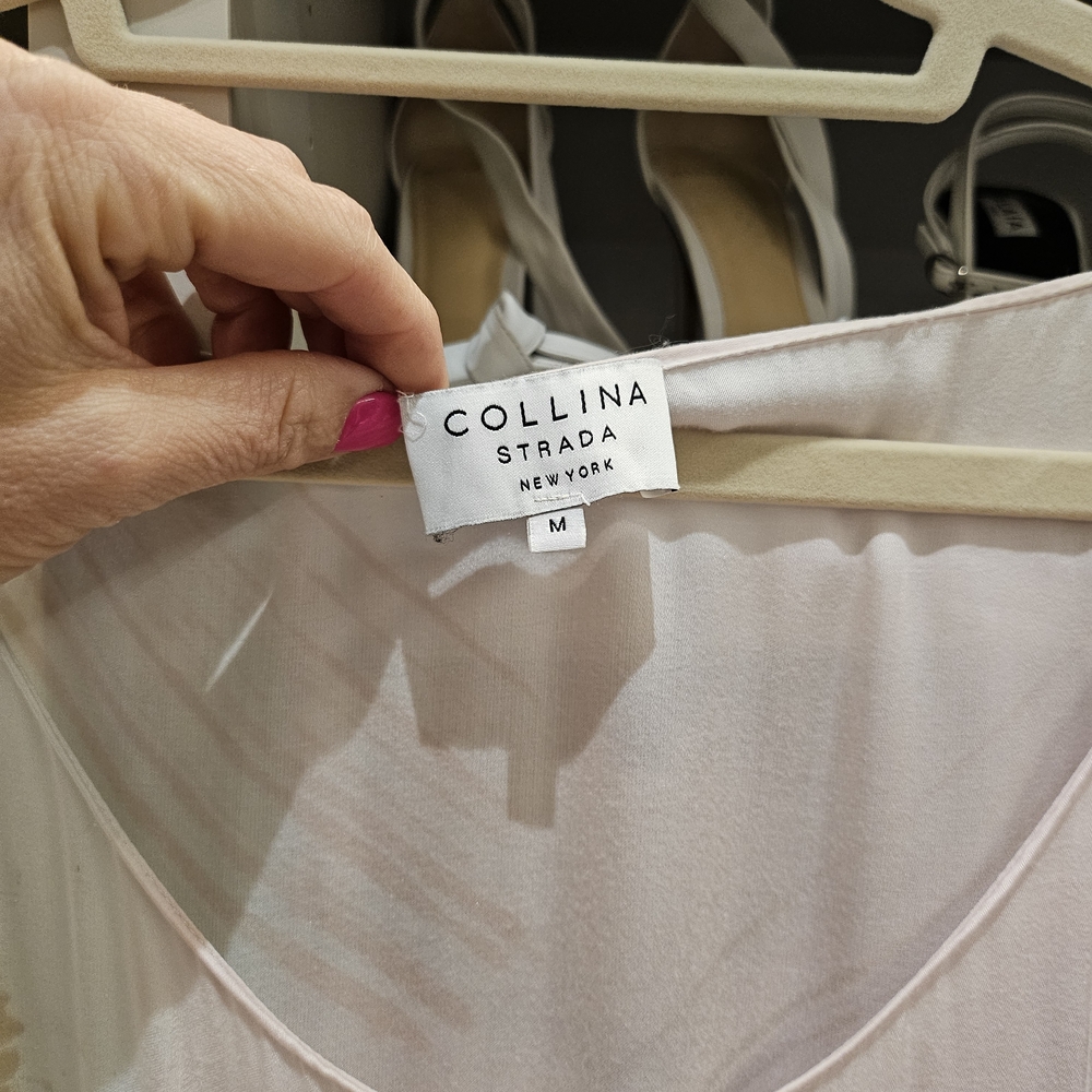 Collina Strada Cream and Pink Maxi Dress - Picture 2 of 3